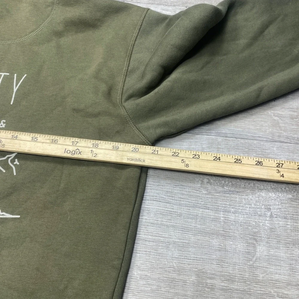REI Co-op Hoodie Mens S Green Eras of the Co-op 40s Graphic Fleece Outdoor Sweat